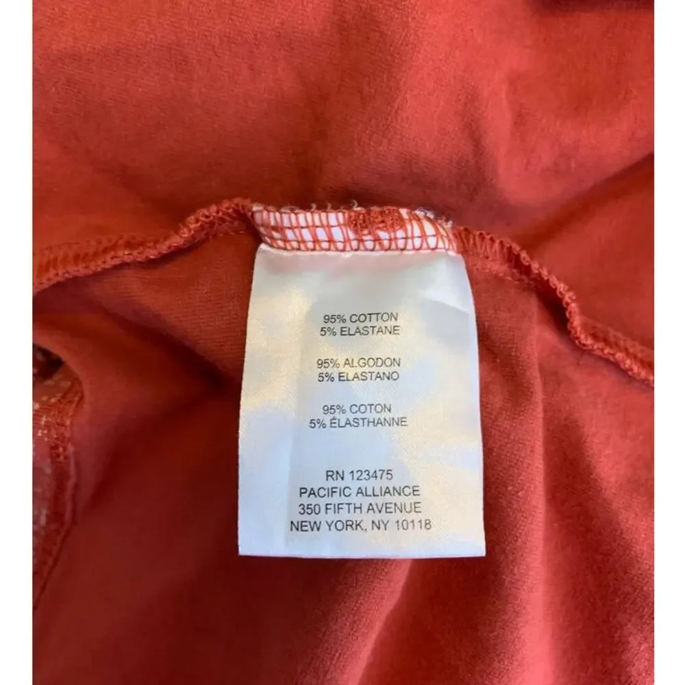 Frye Faded Bandana Red Tiered Cotton Jersey Knit Dress w/ Pockets Plus Size XXL - Picture 10 of 12